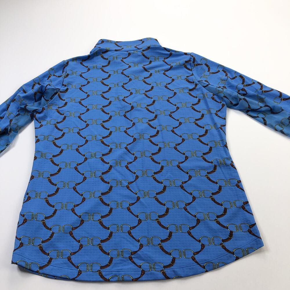 Kuhl Ibkul UPF Medium 1/4 Zip Long Sleeve Mock Neck Pullover Chain Link Blue - Picture 7 of 10